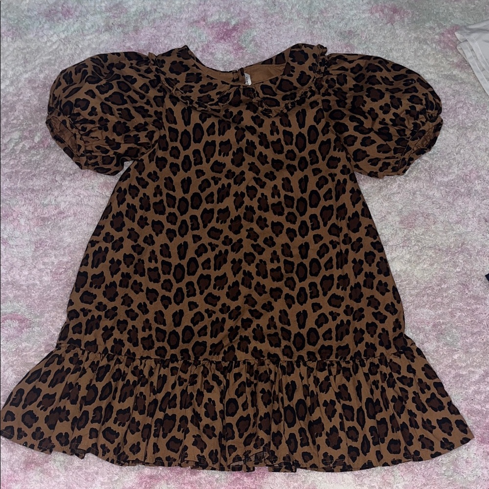 Janie and Jack Brown Leopard Dress